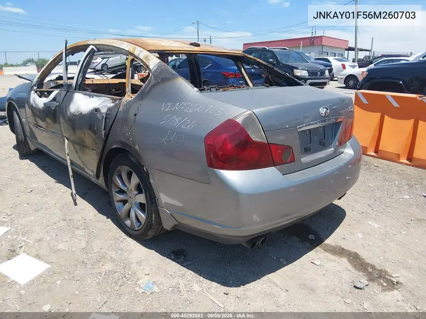 2006 Infiniti M35X VIN: JNKAY01F56M260703 Lot: 45292582