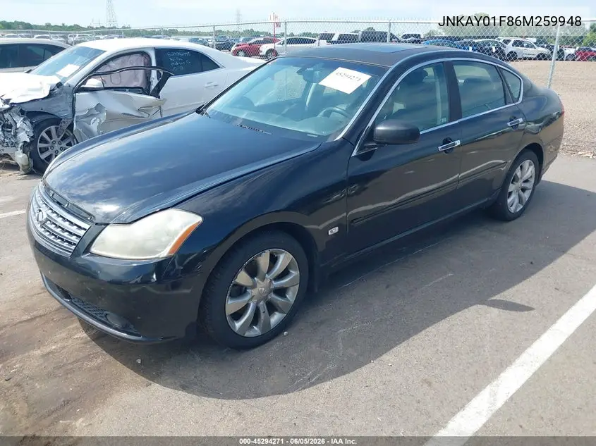 2006 Infiniti M35X VIN: JNKAY01F86M259948 Lot: 45294271