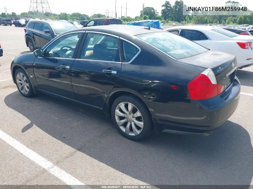 2006 Infiniti M35X VIN: JNKAY01F86M259948 Lot: 45294271