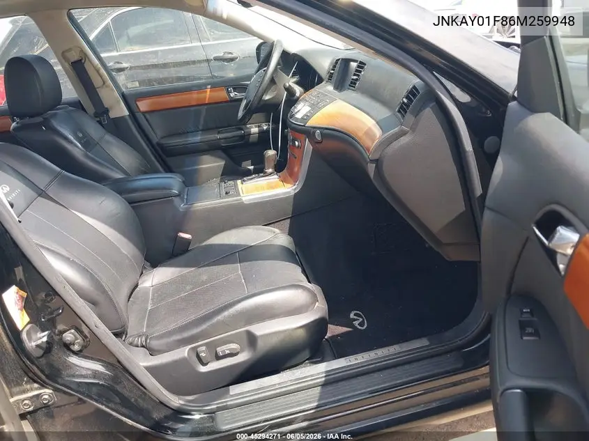 2006 Infiniti M35X VIN: JNKAY01F86M259948 Lot: 45294271