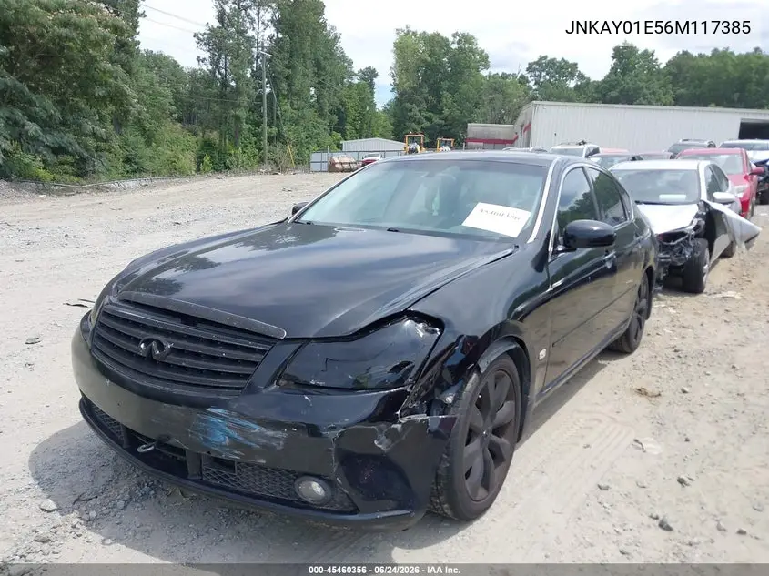2006 Infiniti M35 VIN: JNKAY01E56M117385 Lot: 45460356
