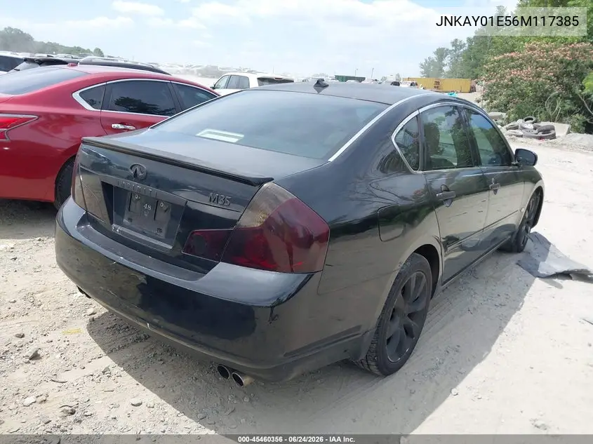 2006 Infiniti M35 VIN: JNKAY01E56M117385 Lot: 45460356