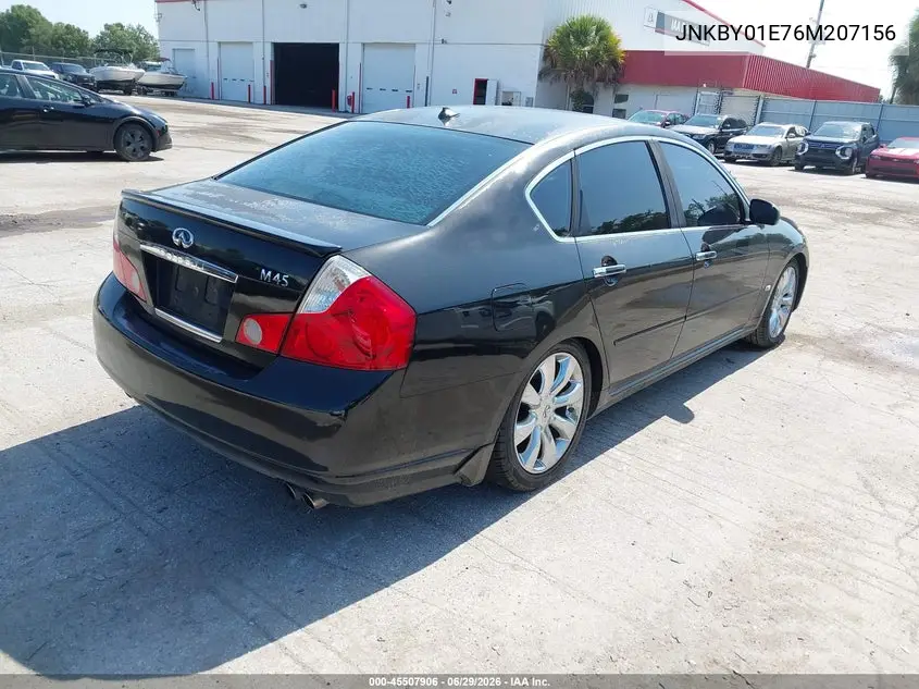2006 Infiniti M45 VIN: JNKBY01E76M207156 Lot: 45507906