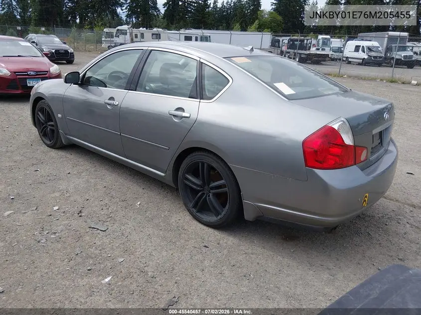 2006 Infiniti M45 Sport VIN: JNKBY01E76M205455 Lot: 45540457