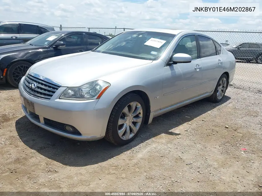 2006 Infiniti M45 VIN: JNKBY01E46M202867 Lot: 45557894