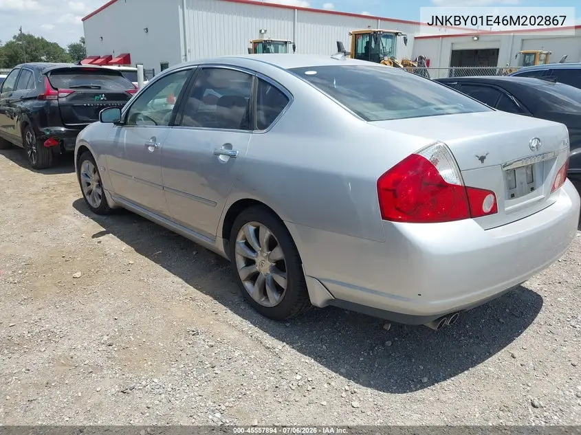 2006 Infiniti M45 VIN: JNKBY01E46M202867 Lot: 45557894