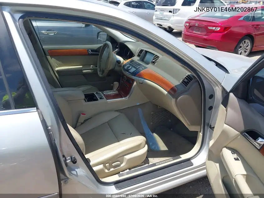 2006 Infiniti M45 VIN: JNKBY01E46M202867 Lot: 45557894