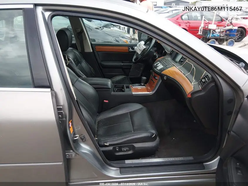 2006 Infiniti M35 VIN: JNKAY01E86M115467 Lot: 45615596
