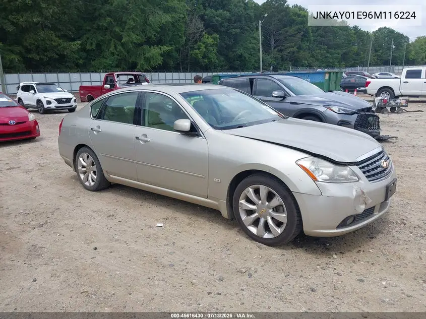 2006 Infiniti M35 VIN: JNKAY01E96M116224 Lot: 45616430