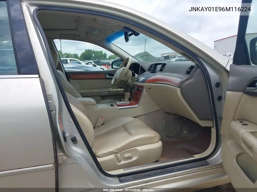 2006 Infiniti M35 VIN: JNKAY01E96M116224 Lot: 45616430