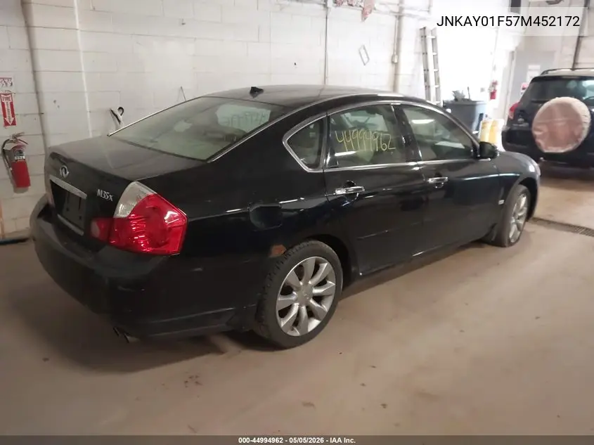 2007 Infiniti M35X VIN: JNKAY01F57M452172 Lot: 44994962