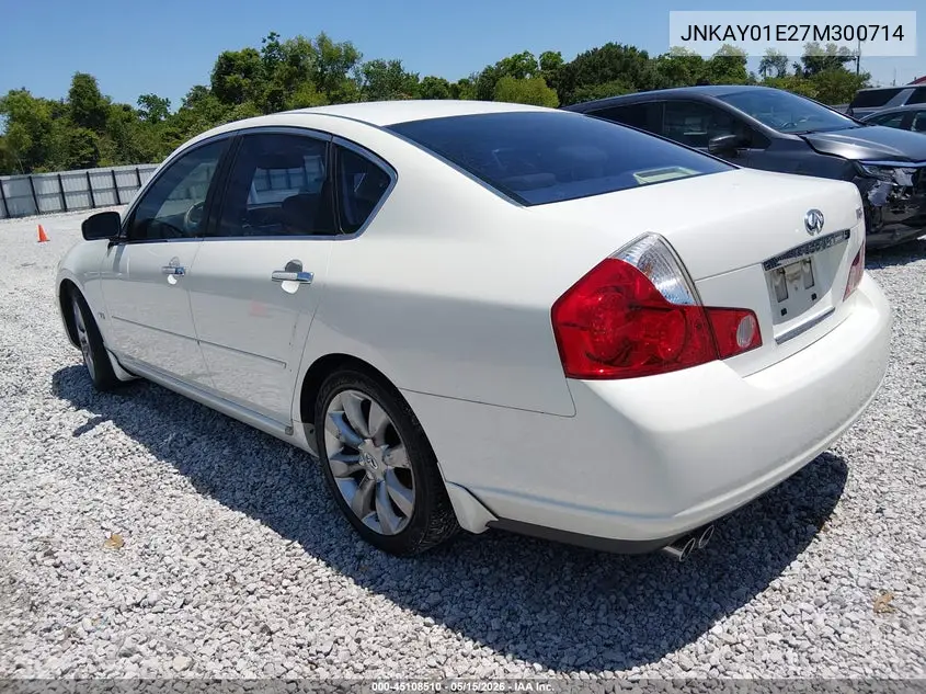 2007 Infiniti M35 VIN: JNKAY01E27M300714 Lot: 45108510