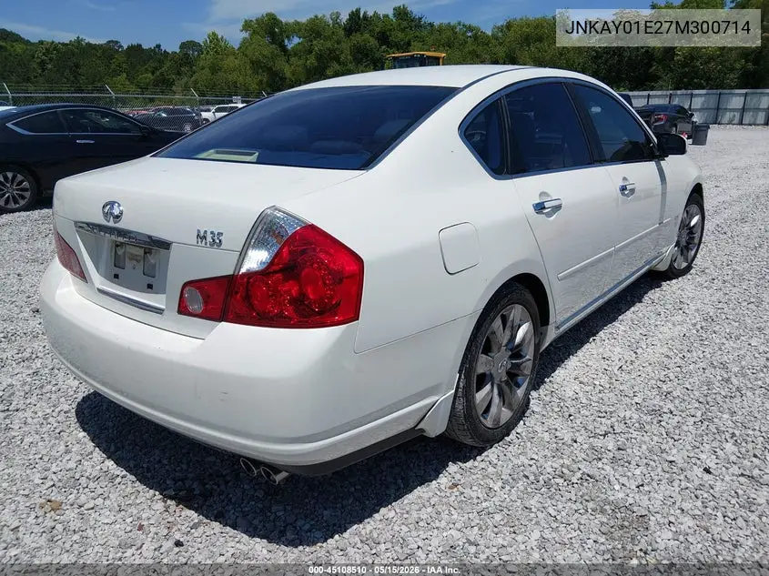 2007 Infiniti M35 VIN: JNKAY01E27M300714 Lot: 45108510