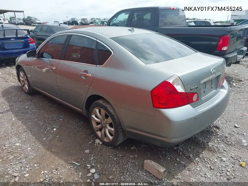 2007 Infiniti M35X VIN: JNKAY01FX7M455245 Lot: 45112717