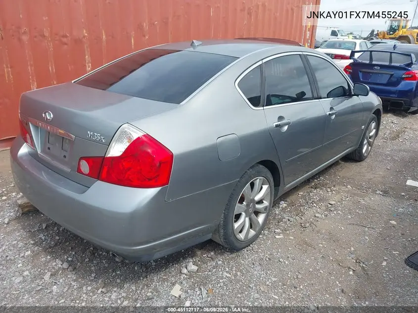 2007 Infiniti M35X VIN: JNKAY01FX7M455245 Lot: 45112717