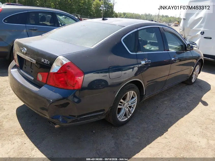 2007 Infiniti M35X VIN: JNKAY01F07M453312 Lot: 45136350