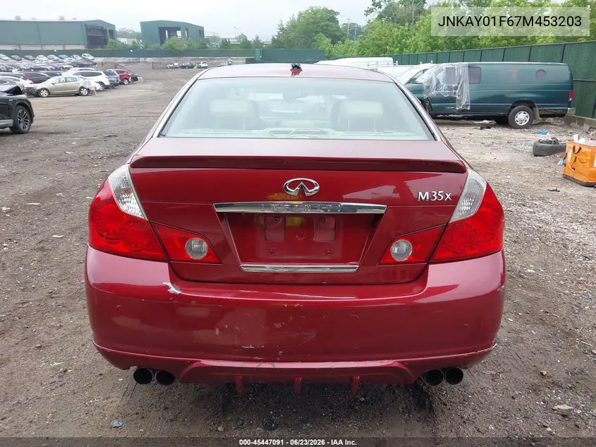 2007 Infiniti M35X VIN: JNKAY01F67M453203 Lot: 45447091