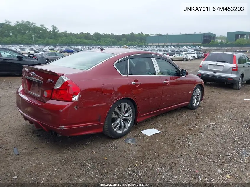 2007 Infiniti M35X VIN: JNKAY01F67M453203 Lot: 45447091