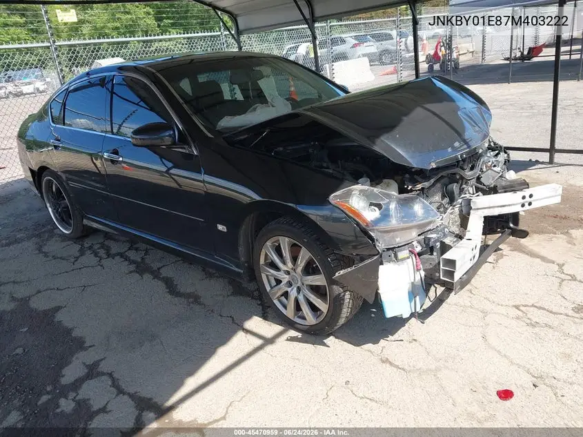 2007 Infiniti M45 Sport VIN: JNKBY01E87M403222 Lot: 45470959