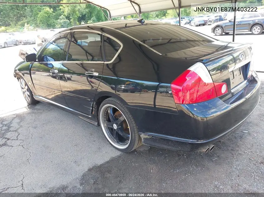 2007 Infiniti M45 Sport VIN: JNKBY01E87M403222 Lot: 45470959
