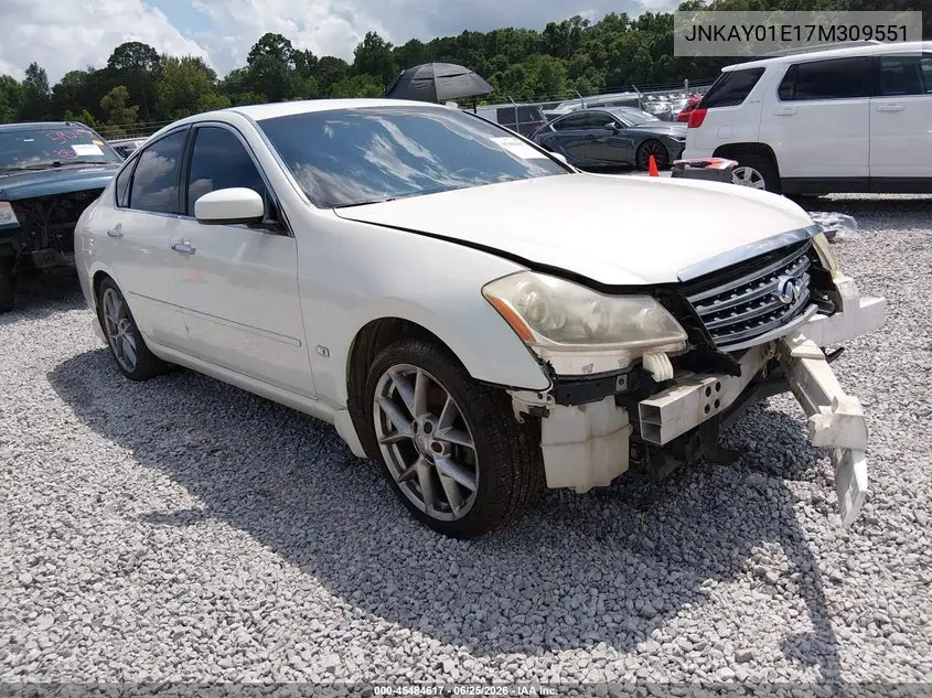 2007 Infiniti M35 VIN: JNKAY01E17M309551 Lot: 45484617