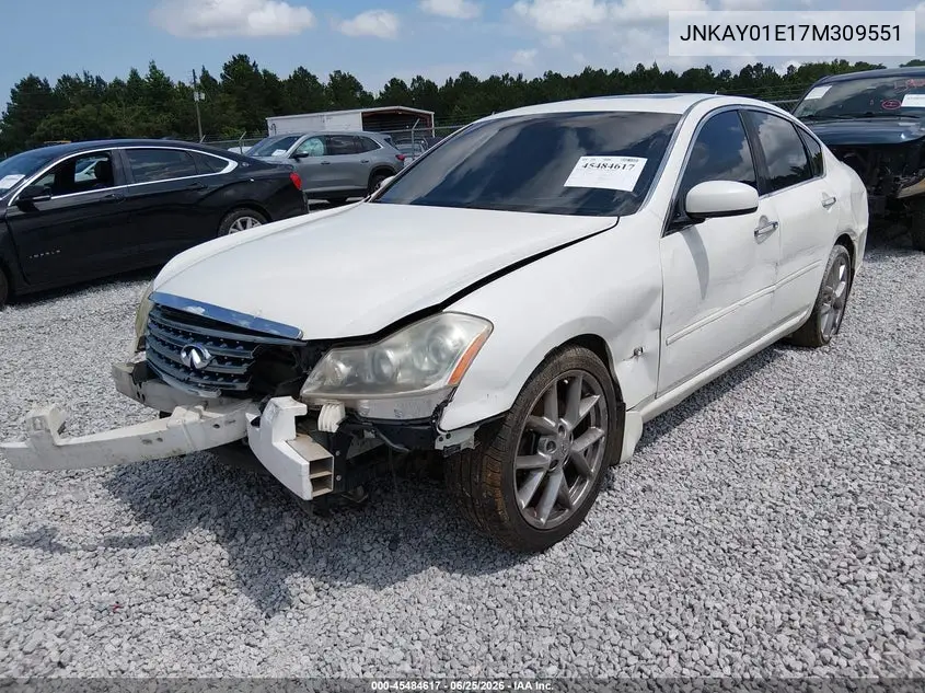 2007 Infiniti M35 VIN: JNKAY01E17M309551 Lot: 45484617