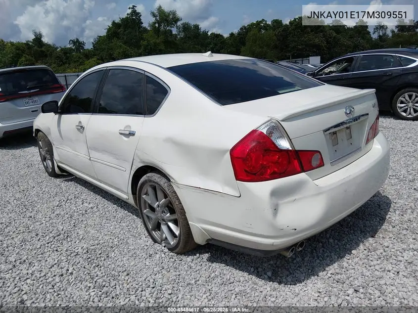 2007 Infiniti M35 VIN: JNKAY01E17M309551 Lot: 45484617