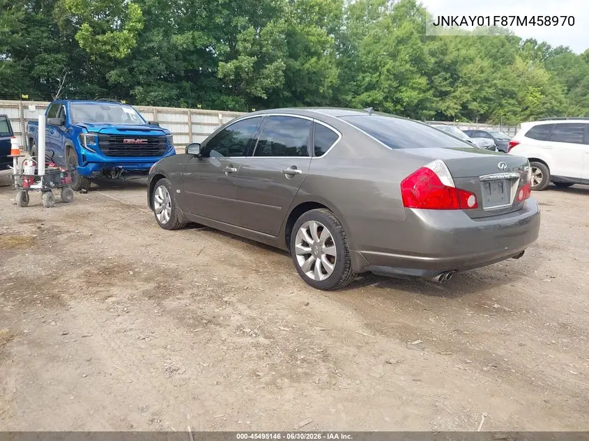 2007 Infiniti M35X VIN: JNKAY01F87M458970 Lot: 45495146