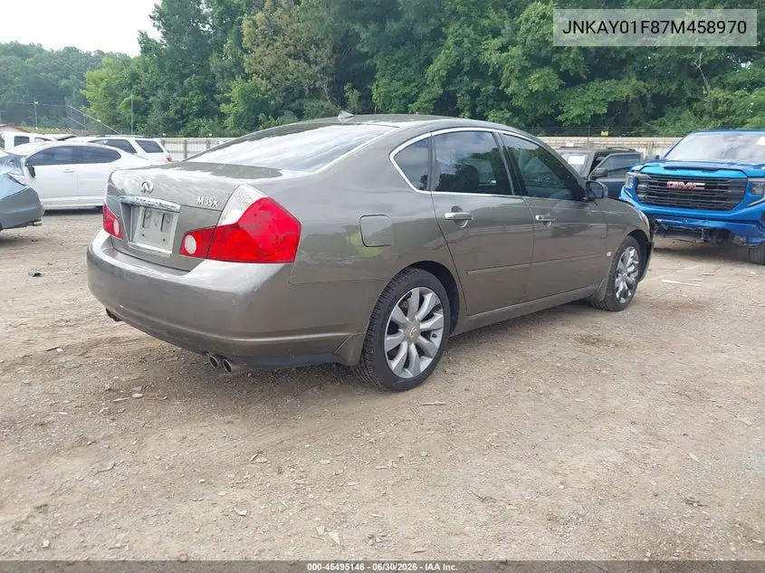 2007 Infiniti M35X VIN: JNKAY01F87M458970 Lot: 45495146