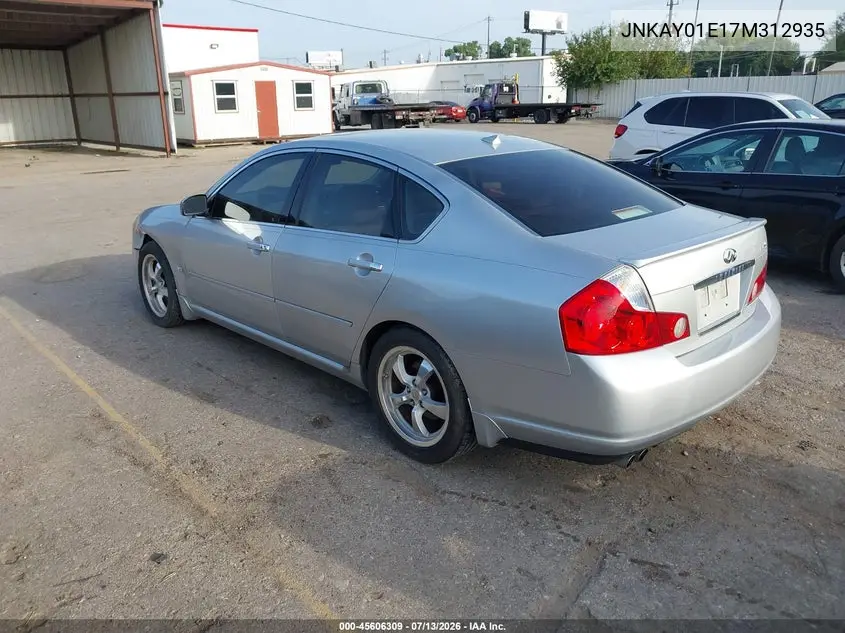 2007 Infiniti M35 VIN: JNKAY01E17M312935 Lot: 45606309
