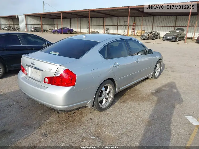 2007 Infiniti M35 VIN: JNKAY01E17M312935 Lot: 45606309