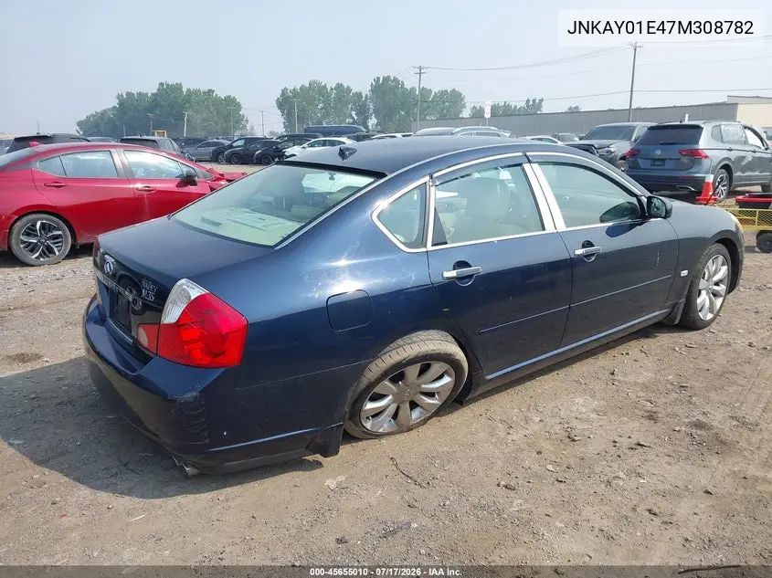 2007 Infiniti M35 VIN: JNKAY01E47M308782 Lot: 45655010