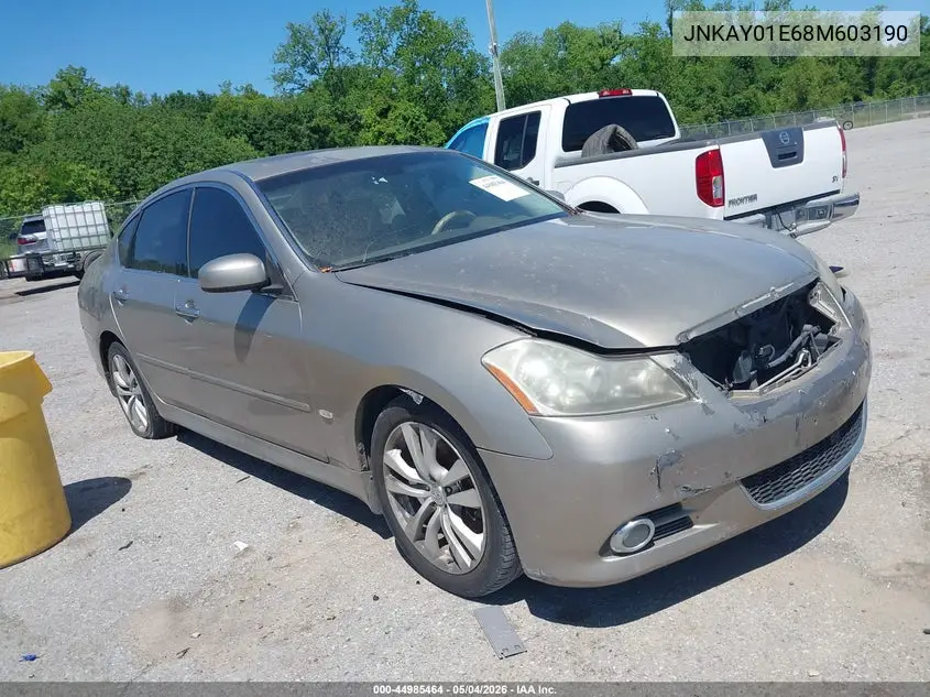 2008 Infiniti M35 VIN: JNKAY01E68M603190 Lot: 44985464
