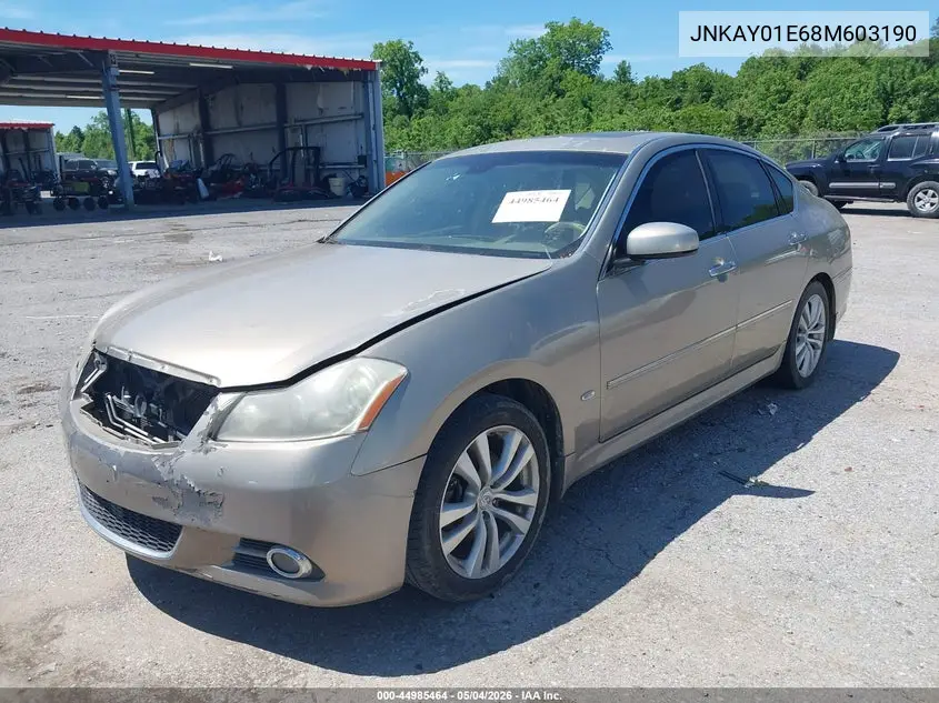 2008 Infiniti M35 VIN: JNKAY01E68M603190 Lot: 44985464