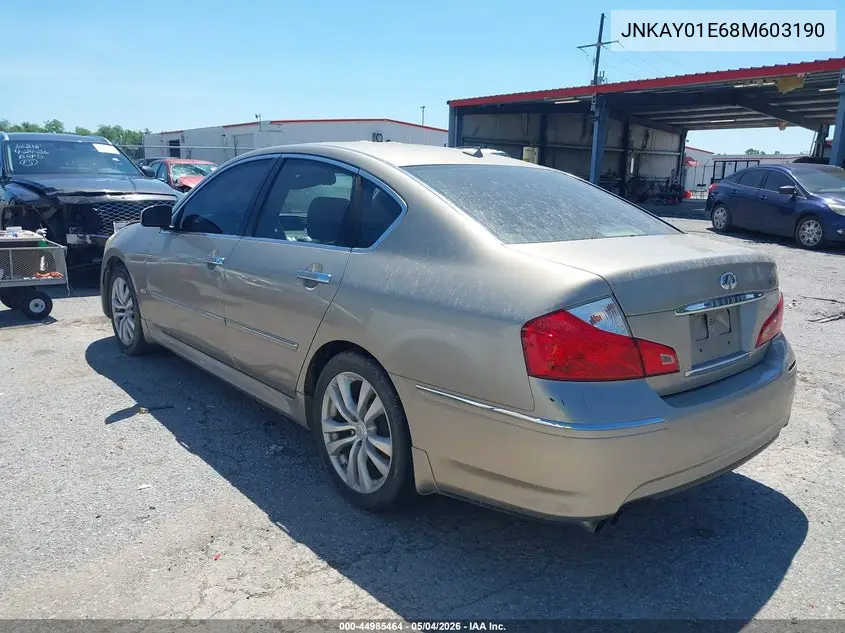 2008 Infiniti M35 VIN: JNKAY01E68M603190 Lot: 44985464
