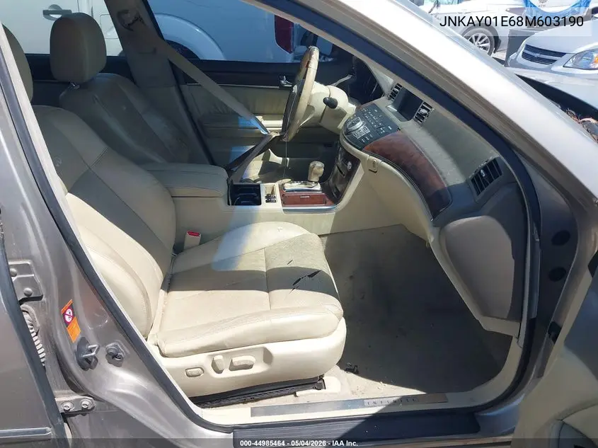 2008 Infiniti M35 VIN: JNKAY01E68M603190 Lot: 44985464