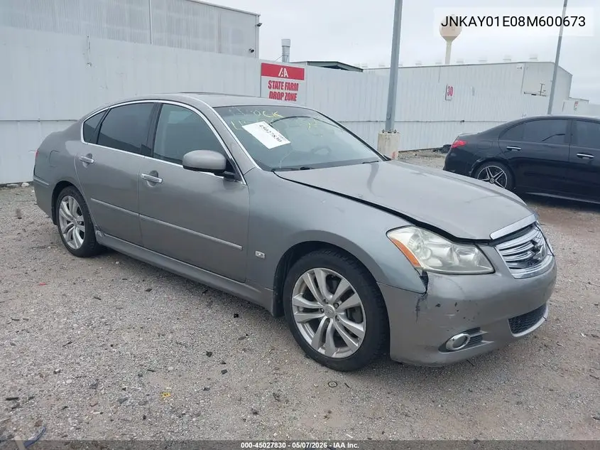 2008 Infiniti M35 VIN: JNKAY01E08M600673 Lot: 45027830