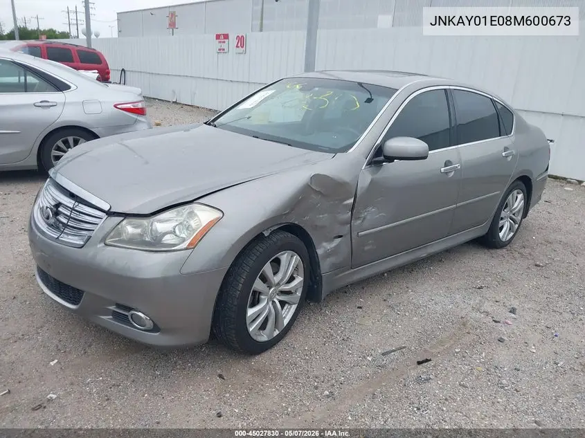 2008 Infiniti M35 VIN: JNKAY01E08M600673 Lot: 45027830