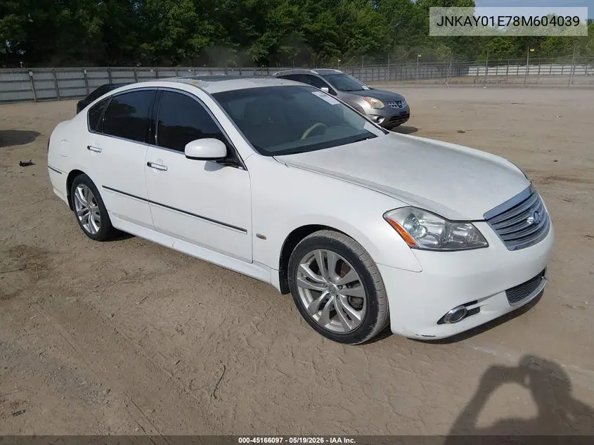 2008 Infiniti M35 VIN: JNKAY01E78M604039 Lot: 45166097