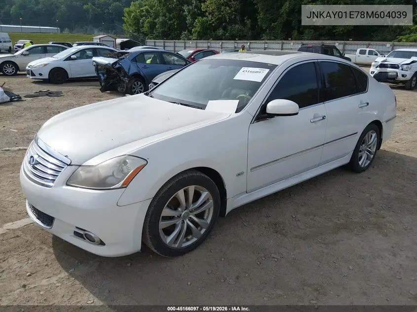 2008 Infiniti M35 VIN: JNKAY01E78M604039 Lot: 45166097