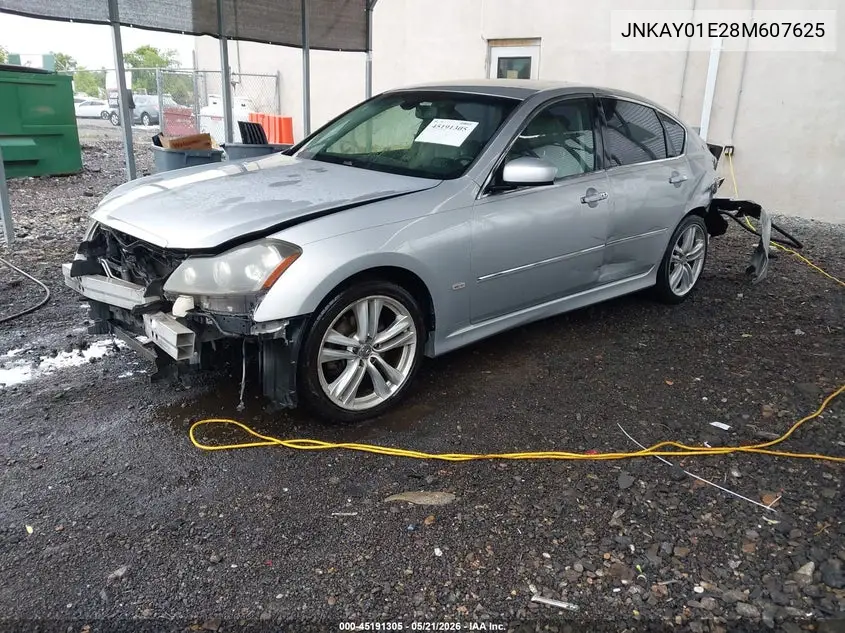 2008 Infiniti M35 VIN: JNKAY01E28M607625 Lot: 45191305