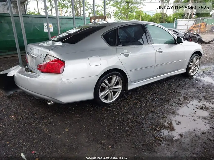 2008 Infiniti M35 VIN: JNKAY01E28M607625 Lot: 45191305