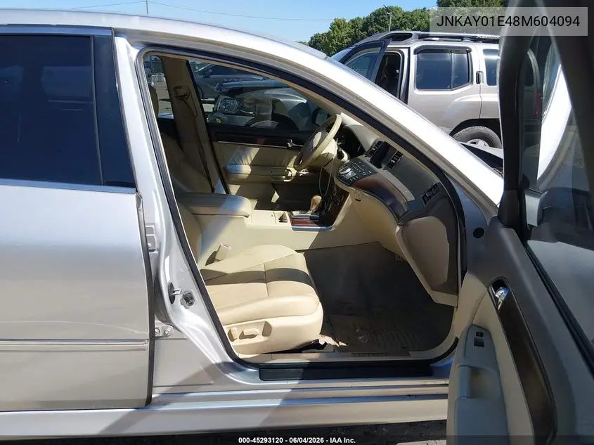 2008 Infiniti M35 VIN: JNKAY01E48M604094 Lot: 45293120