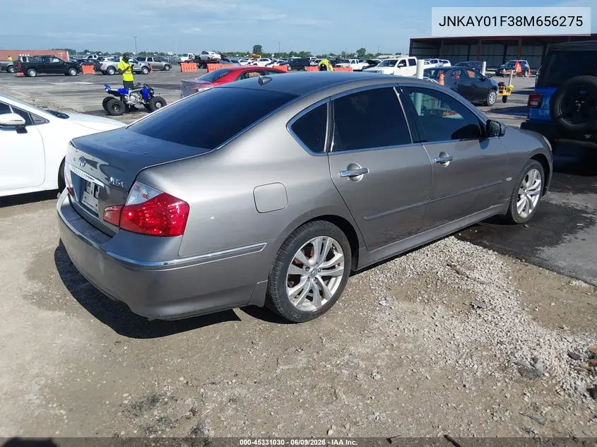 2008 Infiniti M35X VIN: JNKAY01F38M656275 Lot: 45331030