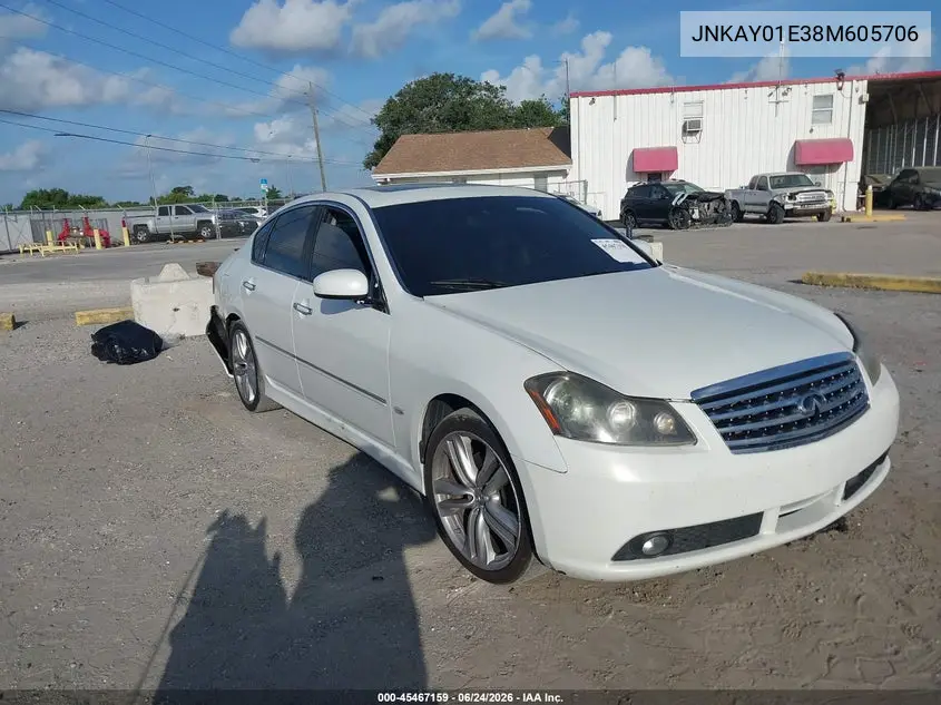 2008 Infiniti M35 VIN: JNKAY01E38M605706 Lot: 45467159