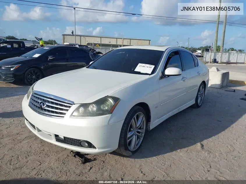 2008 Infiniti M35 VIN: JNKAY01E38M605706 Lot: 45467159