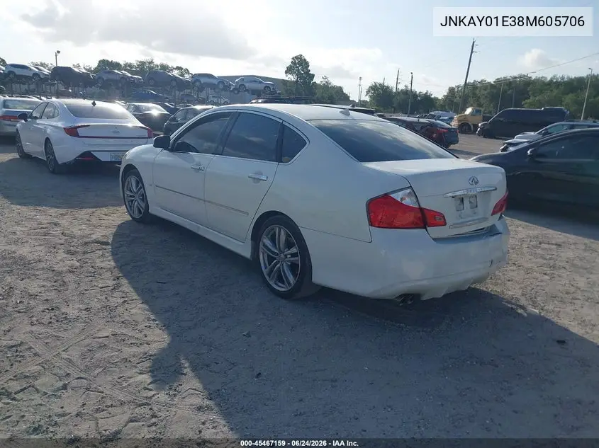2008 Infiniti M35 VIN: JNKAY01E38M605706 Lot: 45467159