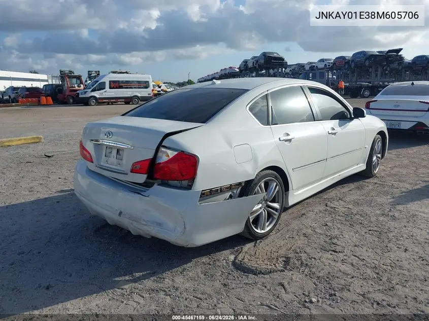 2008 Infiniti M35 VIN: JNKAY01E38M605706 Lot: 45467159