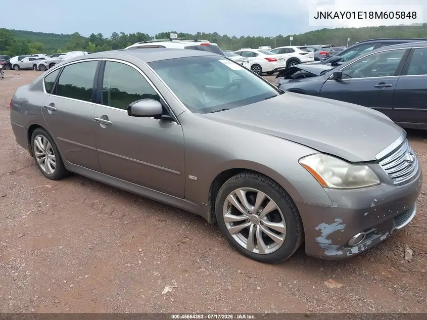 2008 Infiniti M35 VIN: JNKAY01E18M605848 Lot: 45664363