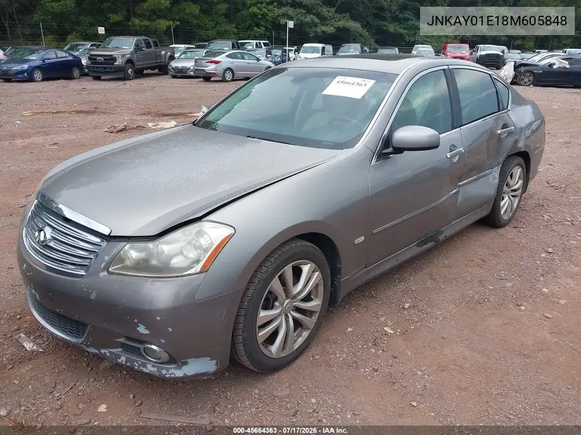 2008 Infiniti M35 VIN: JNKAY01E18M605848 Lot: 45664363